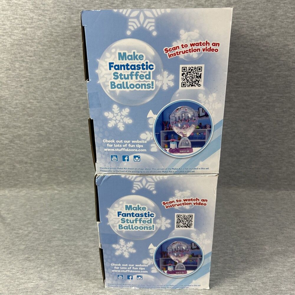 2! - Goodmark Stuffaloons Snow Globe Maker Kit Value Sets Penguin And Snowman! - Picture 14 of 16
